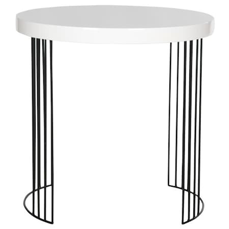 Safavieh 21.6 x 21.6 x 21.6 in. Kelly Mid Century Scandinavian Lacquer Side Table, White FOX4201A
